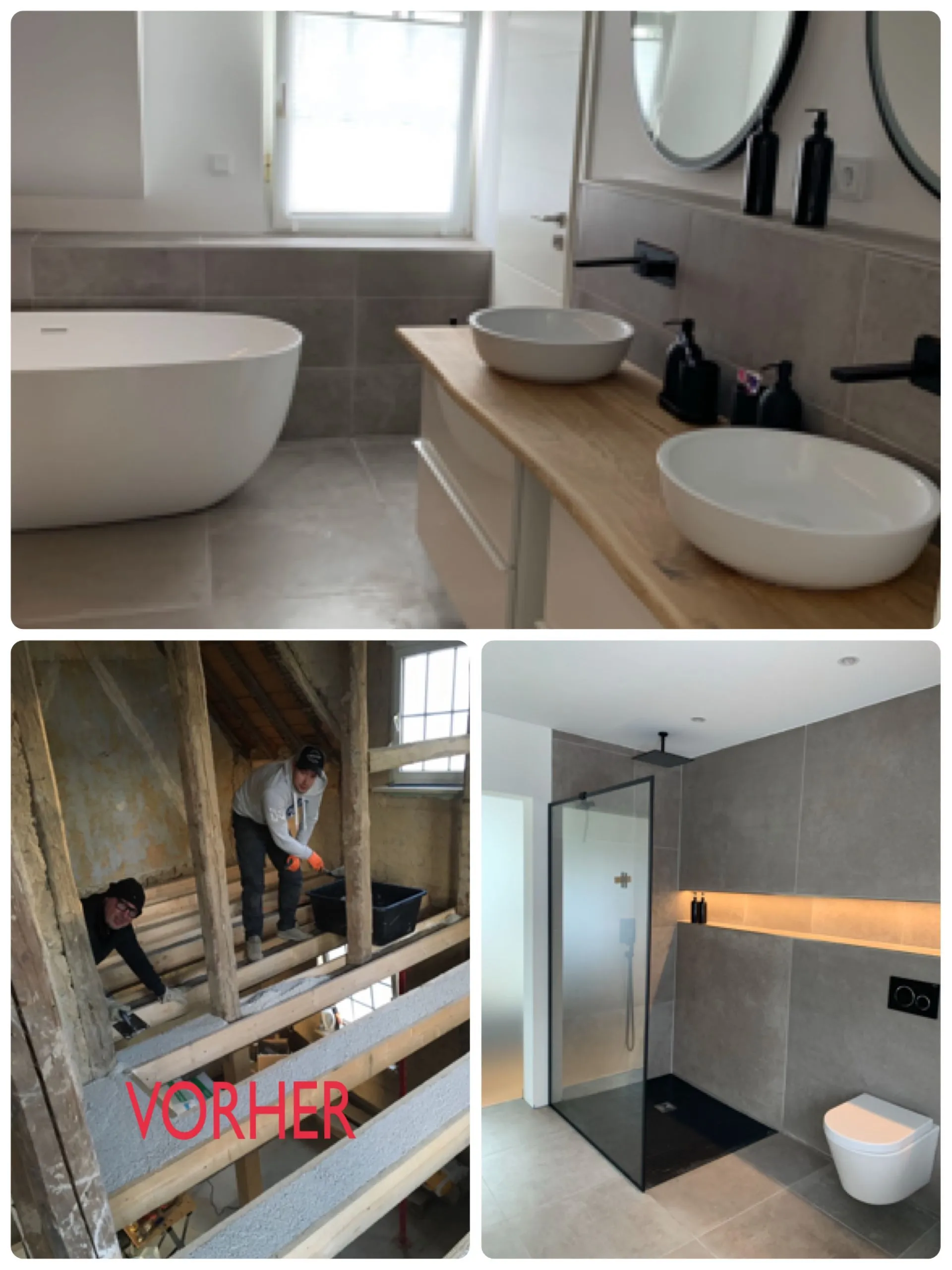 Badezimmer Vorher/Nachher